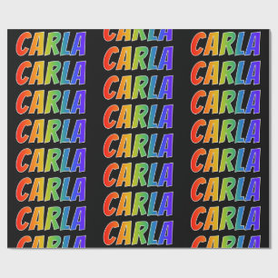 Rainbow First Namn ’CARLA’; Roligt & färgstark Presentpapper