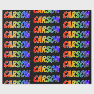 Rainbow First Namn ’CARSON’; Roligt & färgstark Presentpapper