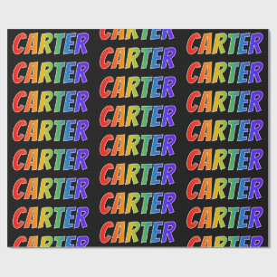 Rainbow First Namn, "CARTER". Roligt och färg Presentpapper