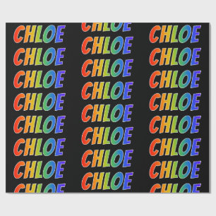 Rainbow First Namn ’CHLOE’. Roligt och färg Presentpapper