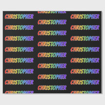 Rainbow First Namn ’CHRISTOPHER’; Roligt & färgsta