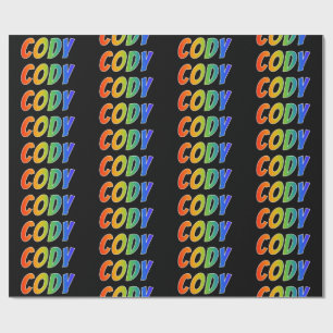 Rainbow First Namn ’CODY’; Roligt & färgstark Presentpapper