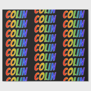 Rainbow First Namn ’COLIN’; Roligt & färgstark Presentpapper