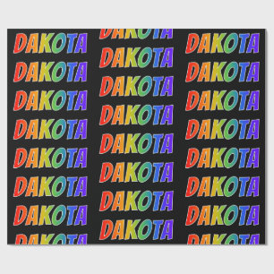Rainbow First Namn ’DAKOTA’; Roligt & färgstark Presentpapper