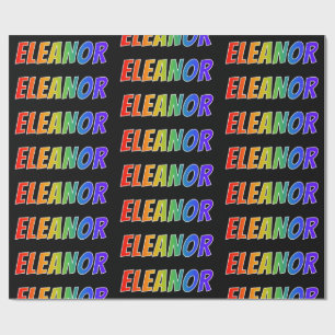 Rainbow First Namn ’ELEANOR’; Roligt & färgstark Presentpapper
