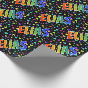 Rainbow First Namn ’ELIAS’ + Stars Presentpapper