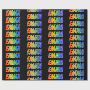 Rainbow First Namn ’EMMA’; Roligt & färgstark Presentpapper