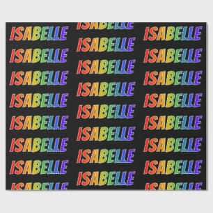 Rainbow First Namn ’ISABELLE’. Roligt och fär Presentpapper