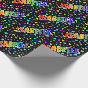 Rainbow First Namn ’ISABELLE’ + Stars Presentpapper