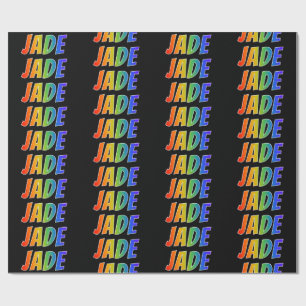 Rainbow First Namn "JADE"; Roligt och färgstark Presentpapper