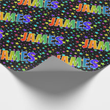 Rainbow First Namn ’JAMES’ + Stars