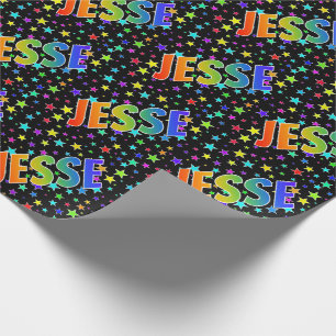 Rainbow First Namn ’JESSE’ + Stars Presentpapper