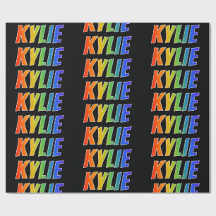Rainbow First Namn ’KYLIE’; Roligt & färgstark Presentpapper