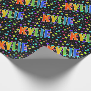Rainbow First Namn ’KYLIE’ + Stars Presentpapper