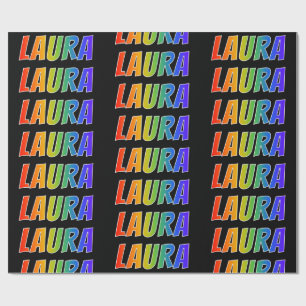 Rainbow First Namn ’LAURA’; Roligt och färgst Presentpapper