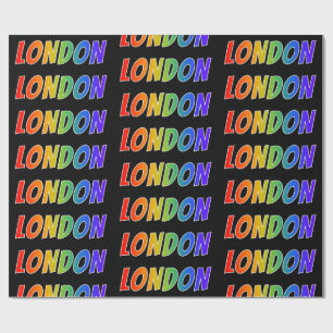 Rainbow First Namn ’LONDON’; Roligt & färgstark Presentpapper