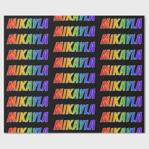 Rainbow First Namn ’MIKAYLA’; Roligt & färgstark Presentpapper