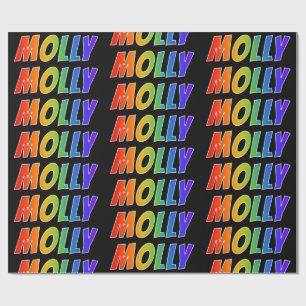 Rainbow First Namn ’MOLLY’; Roligt & färgstark Presentpapper