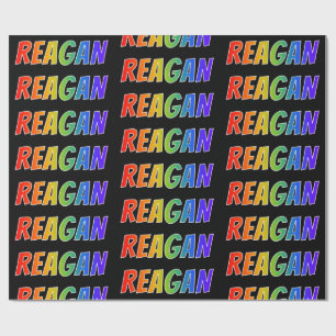 Rainbow First Namn ’REAGAN’. Roligt och färg Presentpapper