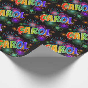 Rainbow First Namn "SÅNG" + Fireworks Presentpapper