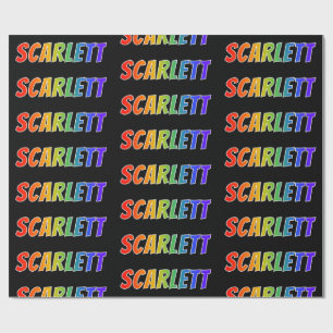 Rainbow First Namn ’SCARLETT’; Roligt och fär Presentpapper
