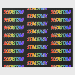 Rainbow First Namn ’SEBASTIAN’; Roligt och fä Presentpapper
