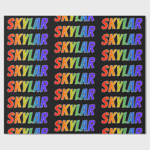 Rainbow First Namn ’SKYLAR’; Roligt & färgstark Presentpapper