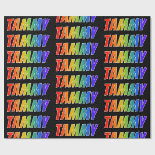 Rainbow First Namn ’TAMMY’; Roligt & färgstark Presentpapper