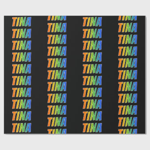 Rainbow First Namn ’TINA’; Roligt och färgsta Presentpapper