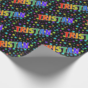 Rainbow First Namn ’TRISTAN’ + Stars Presentpapper