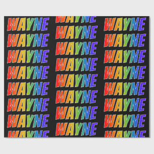 Rainbow First Namn ’WAYNE’; Roligt och färgst Presentpapper