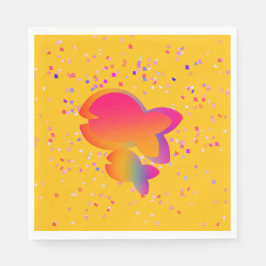 Rainbow Fish Kids Gult Birthday Pappersservett