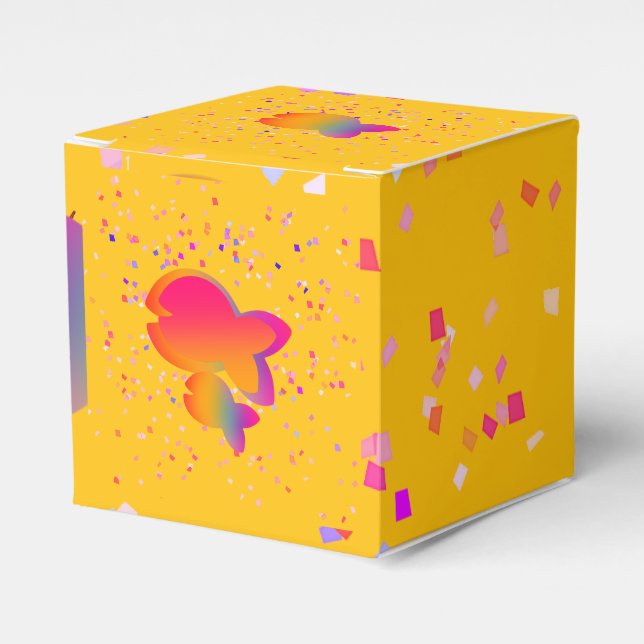 Rainbow Fish Kids Gult Birthday Presentaskar (Framsidan Sidan)