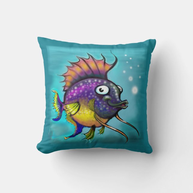 Rainbow Fish Pillow Kudde (Framsida)