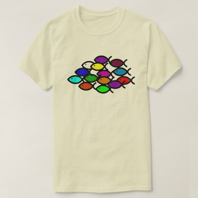 RAINBOW FISH. TEE SHIRT (Design framsida)