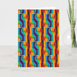 Rainbow Fist Mönster Kort