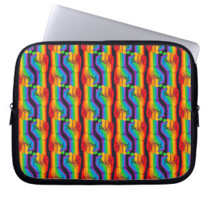 Rainbow Fist Mönster Laptop Fodral