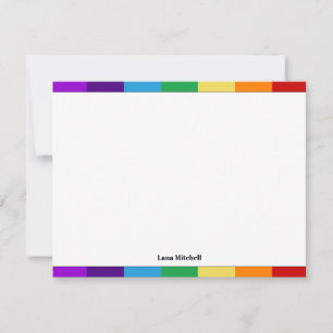 Rainbow flagga anteckningskort