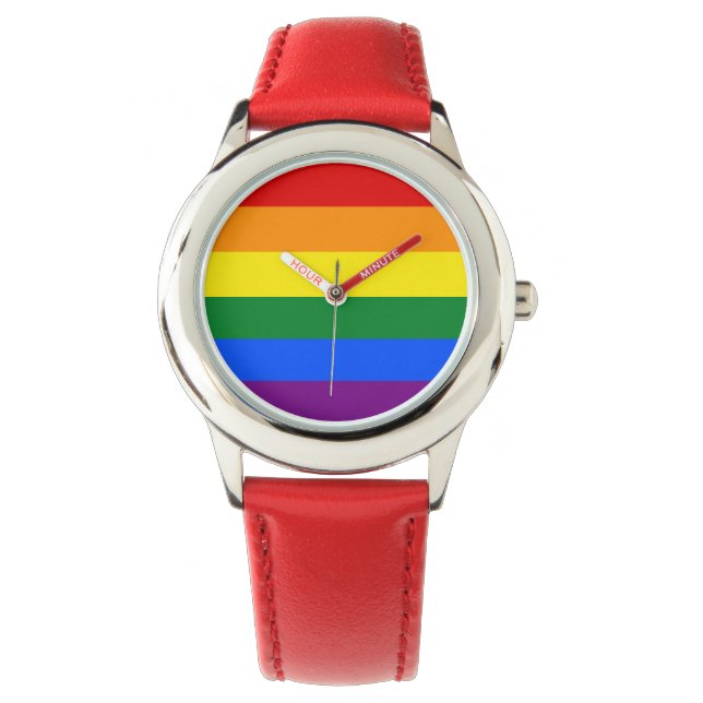 Rainbow Flagga Armbandsur (Framsida)