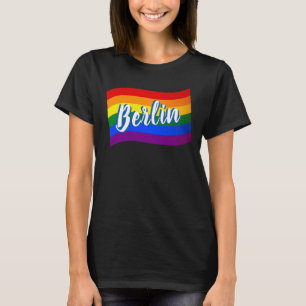 Rainbow Flagga Berlin German Gay pride LGBT HBT TQ T Shirt