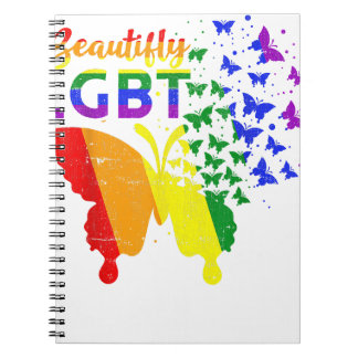 Rainbow Flagga Butterfly LGBT Anteckningsbok