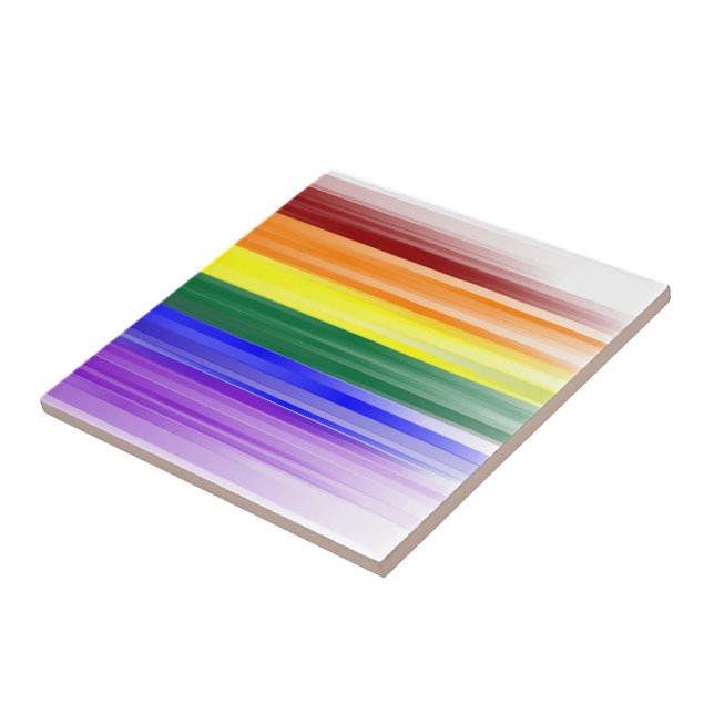 Rainbow Flagga Ceramic Tile Kakelplatta (Sidan)