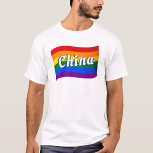 Rainbow Flagga China Chinese Gay pride LGBT LGBTQ T Shirt