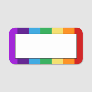 Rainbow flagga Dry-radering Namnbricka
