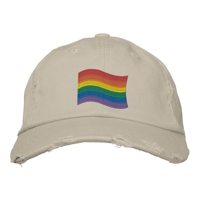 Rainbow Flagga Embroized Baseball Cap Broderad Keps (Framsida)
