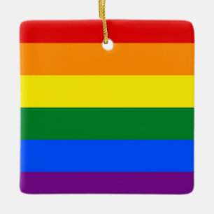 RAINBOW FLAGGA FÄRG + dina idéer Julgransprydnad Keramik