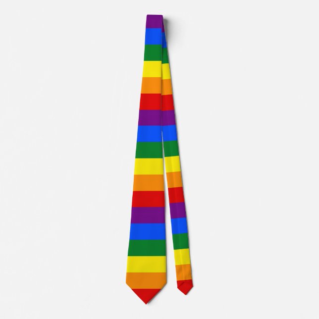 RAINBOW FLAGGA FÄRG + dina idéer Slips (Framsida)