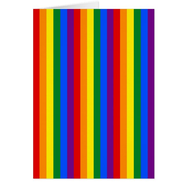 RAINBOW FLAGGA FÄRG HÄLSNINGSKORT (Framsidan)