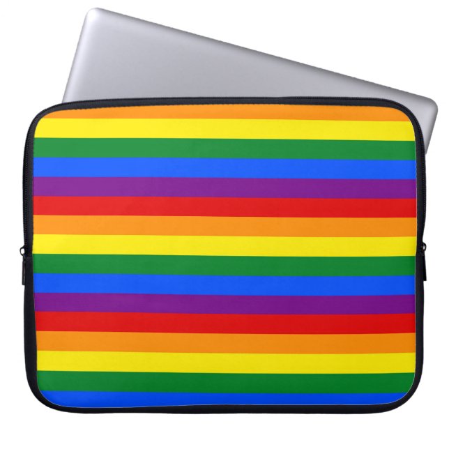 RAINBOW FLAGGA FÄRG LAPTOP FODRAL (Framsidan)