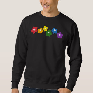 Rainbow Flagga Flowers Lgbtq+ Gay pride Flagga Lång Ärmad Tröja